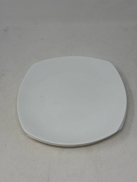 Pair of 8" Square White Side Plates [MHF]