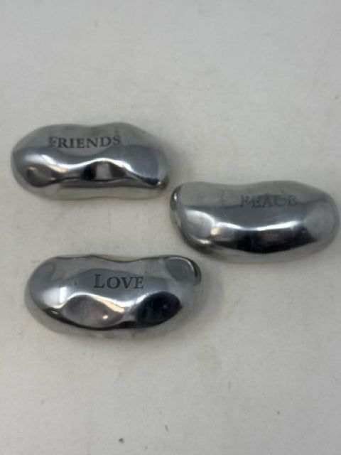 Set of 3 Aluminum Bilingual Decorative Stones [MHF]