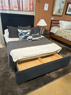 Double Fabric Storage Bed