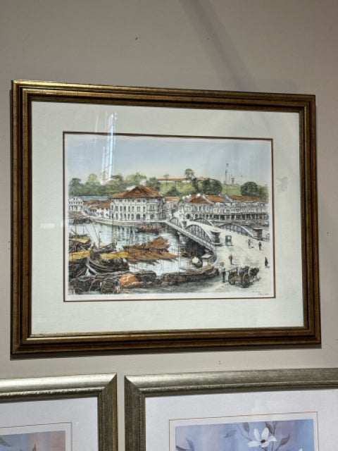 Antique Gold Framed S&N Historical Scene by Peter Goodhall