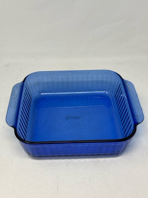 Pyrex 2 Qt. Square Blue Glass Casserole Dish