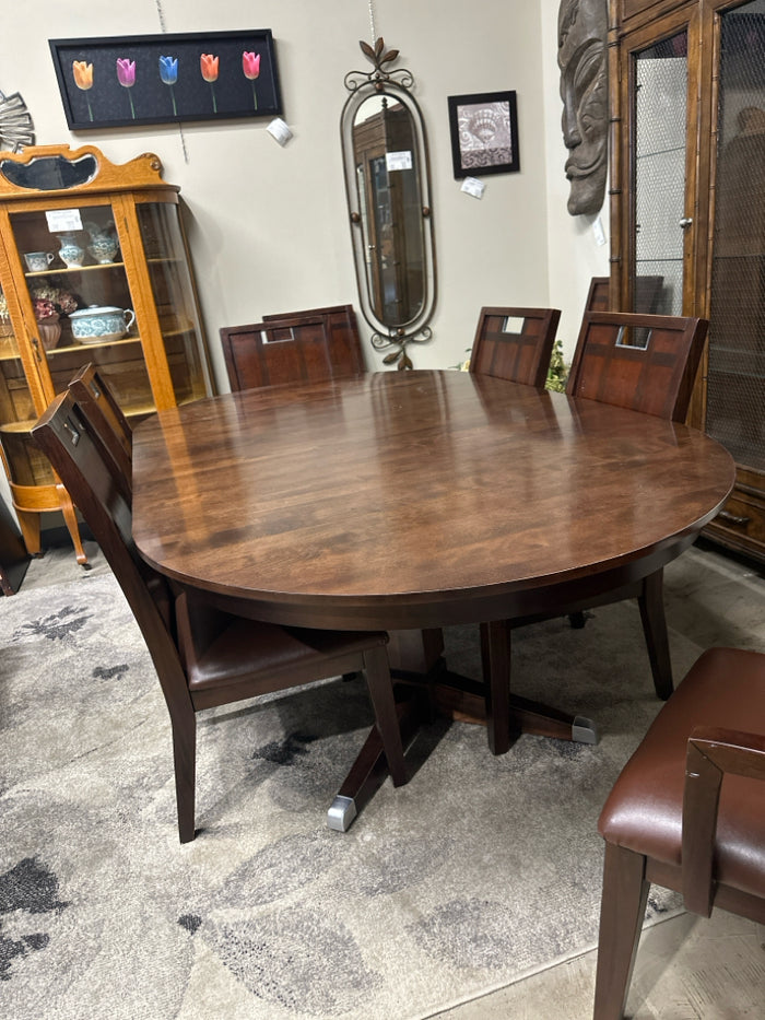 Solid Maple Oval Dining Table