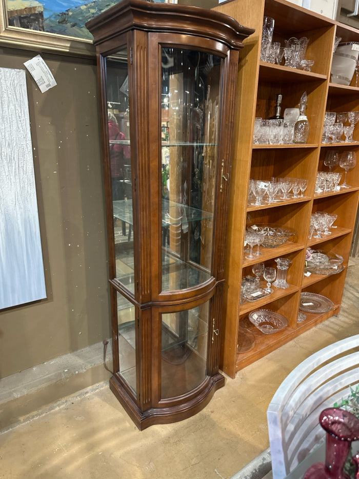 2 Door Wood & Glass Curio Cabinet