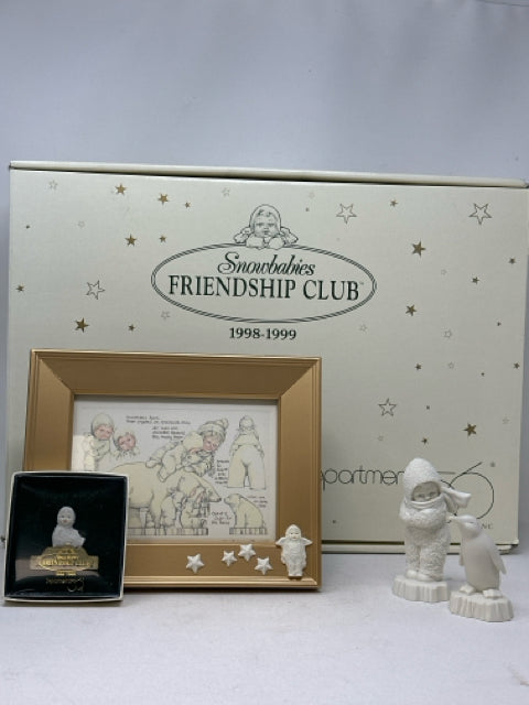 Dept. 56 Snowbabies Kit Includes Friendship Pin/Baby It's Cold Out/Frame