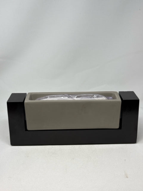 Rectangular Brown/Grey Candlescape Holder (Sand Included)