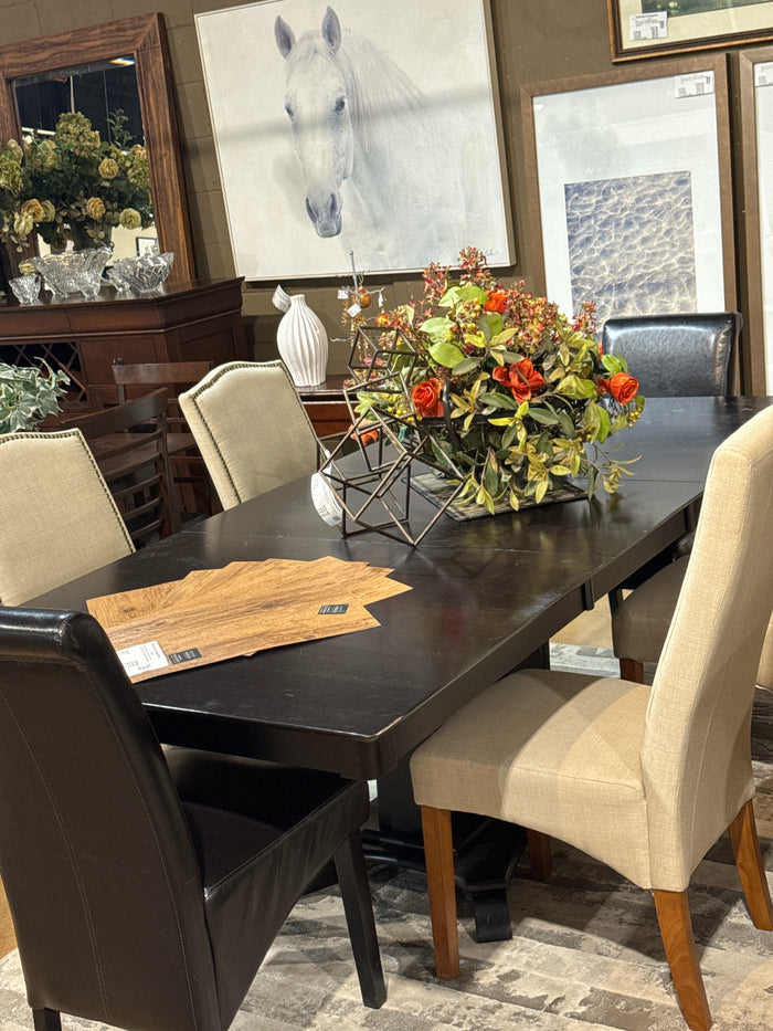 BDM Solid Wood Dining Table With Leaf (Damaged)