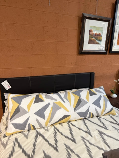 5' Long Decorative Grey/White/Yellow Geometric Body Pillow [MHF]