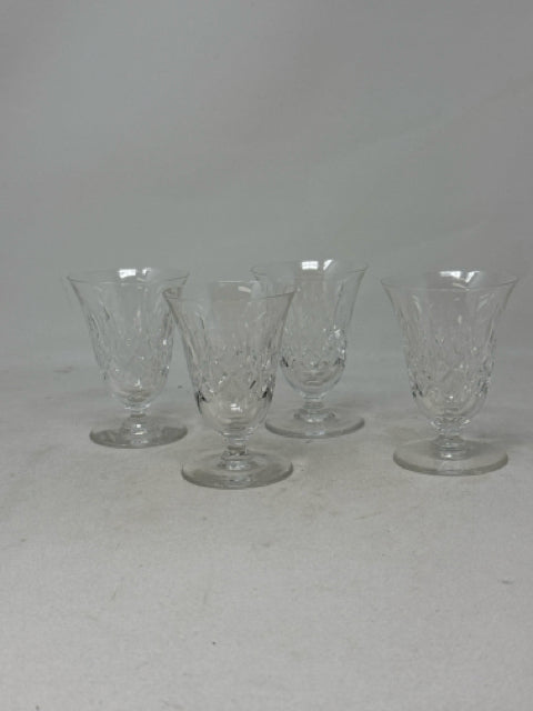 Cross & Olive Set of 4 Crystal Sherry Glasses