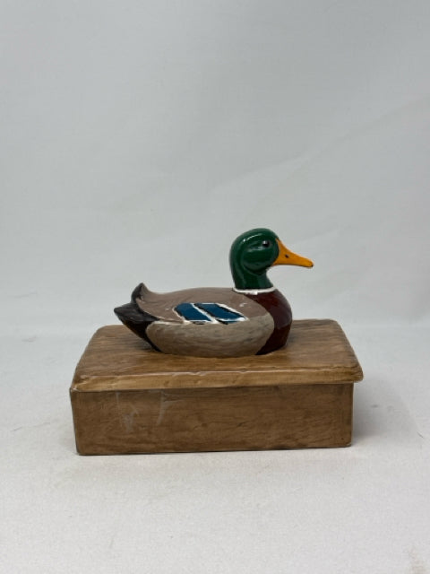 Holland Mold Ceramic Mallard Duck Decorative Box