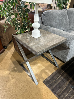 2 Piece Wood & Metal Coffee & End Table