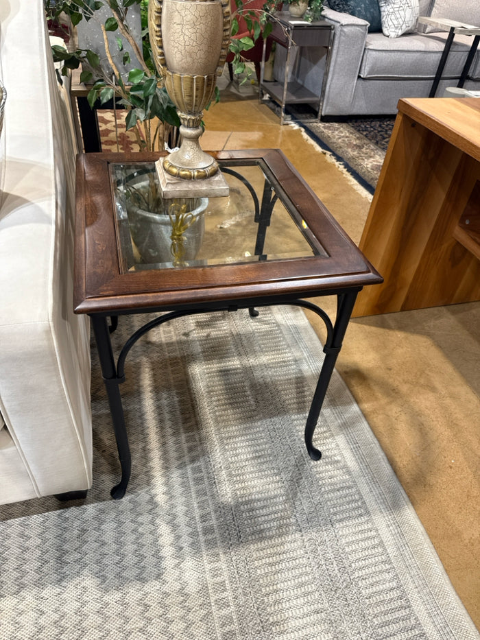 Glass Top Accent Table