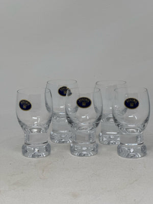 Set of 5 Bohemia Crystal Shot Glasses