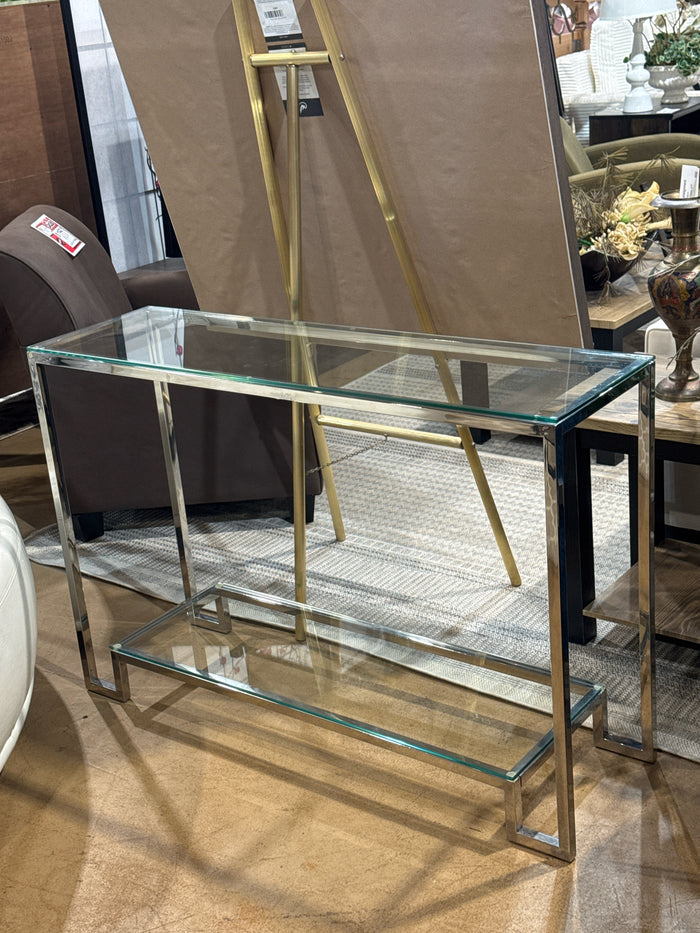 Chrome & Glass Console Table
