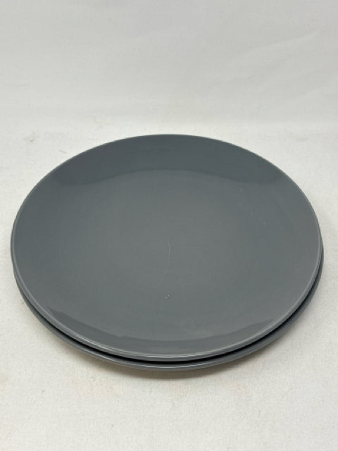 Pair of Grey Dinner Plates [MHF]