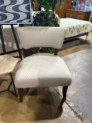 Fabric & Wood Accent Chair