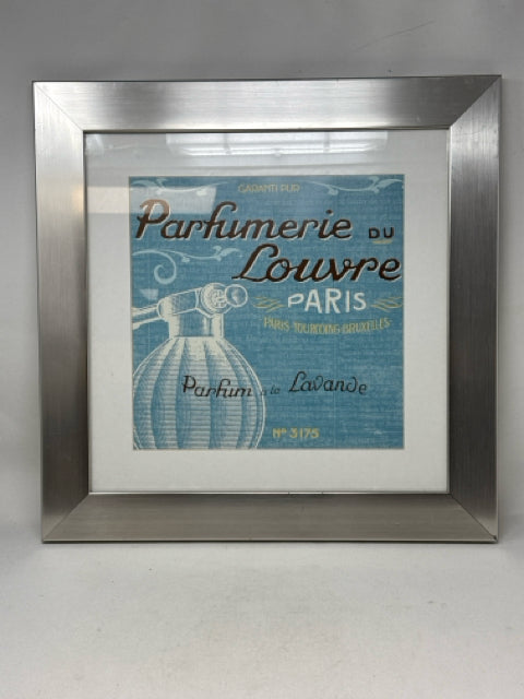 Square Silver Framed Parfumerie Du Louvre Wall Art