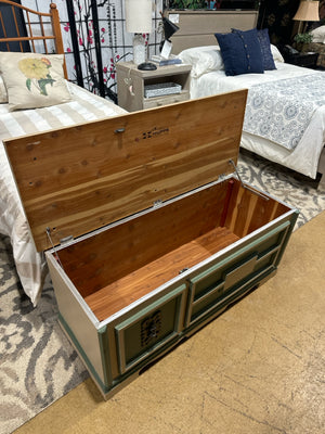 Huppe Wood & Fabric Cedar Chest