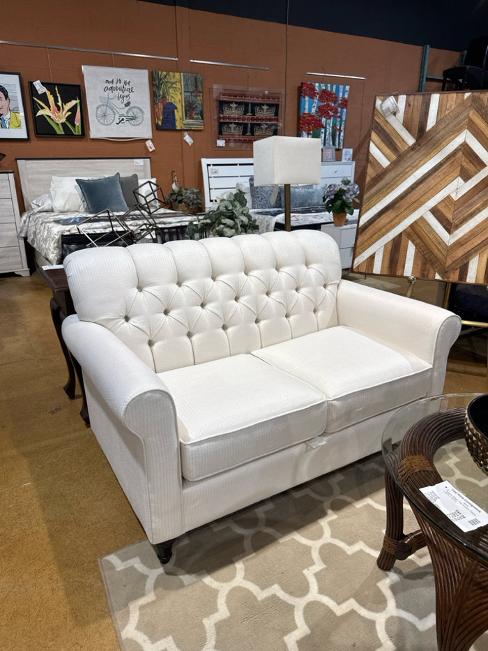 Decro-Rest Tufted Fabric Love Seat