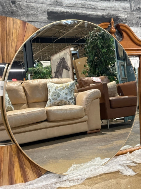 Round Gold Metal Framed Mirror [MHF]