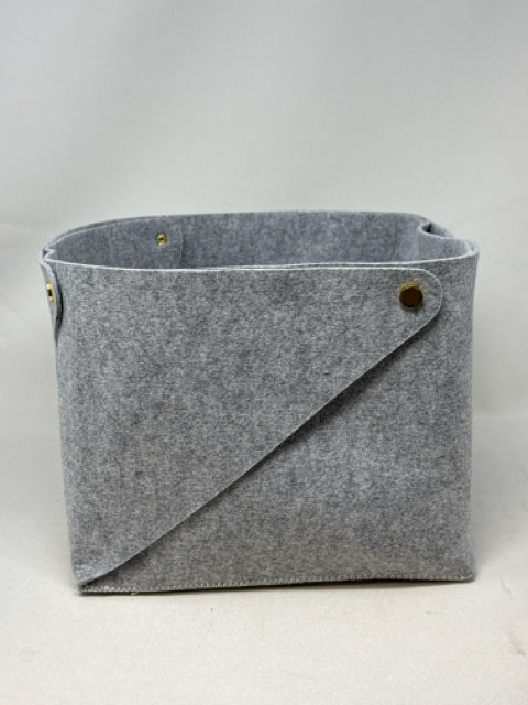 Ikea 12" x 12" x 9" Pudda Grey Felt Basket [MHF]
