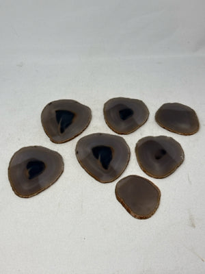 7 Polished Agate Slices Coasters