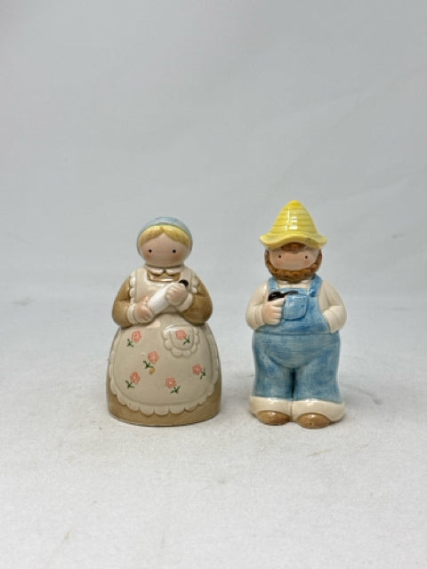 Vintage Otagiri Country Farm Man & Woman Salt & Pepper Shakers