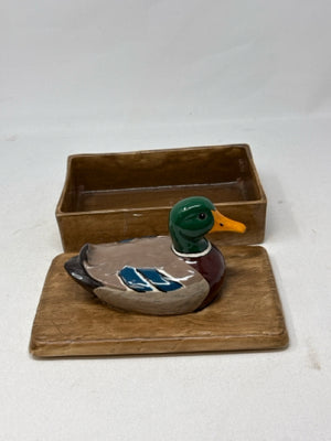 Holland Mold Ceramic Mallard Duck Decorative Box