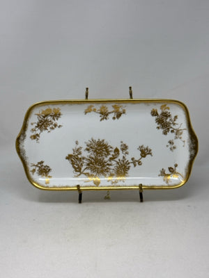 Hammersley Gold on White Bone China Sandwich Tray