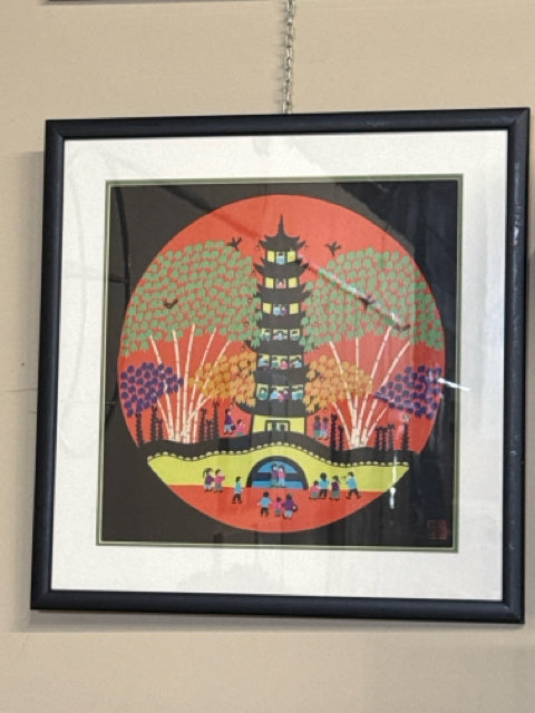 Black Framed Jinshan Folk Painting