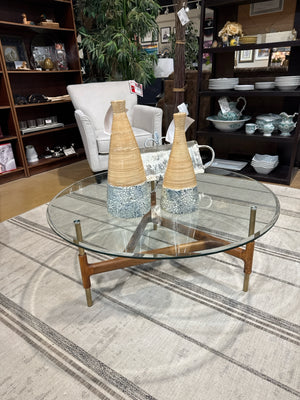 Porada Joint Wood & Glass Coffee Table [MHF]