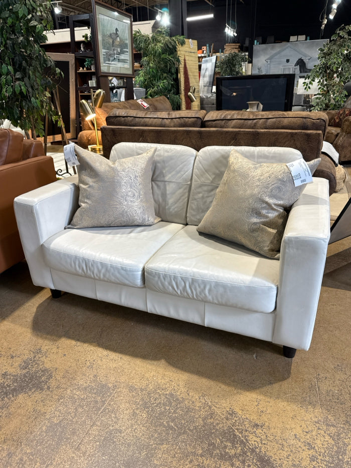 EQ3 Leather Love Seat