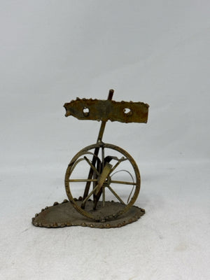Copper/Brass Wagon Wheel Sculpture