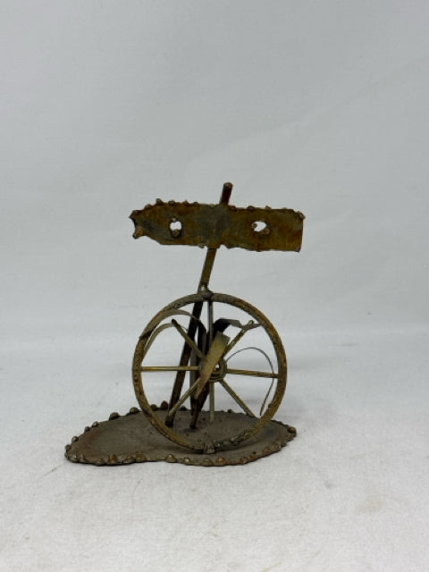 Copper/Brass Wagon Wheel Sculpture
