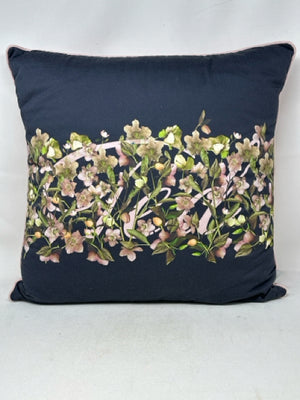 Ted Baker Black with Pink Floral Detail Pillow