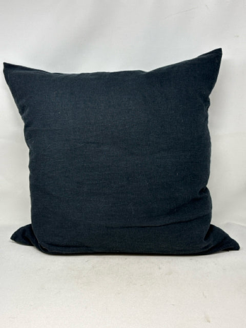CB2 Black Linen Pillow Cover & CB2 Down Insert [MHF]