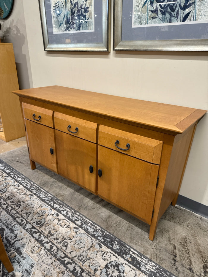 Shermag Solid Maple 3 Door 3 Drawer Server