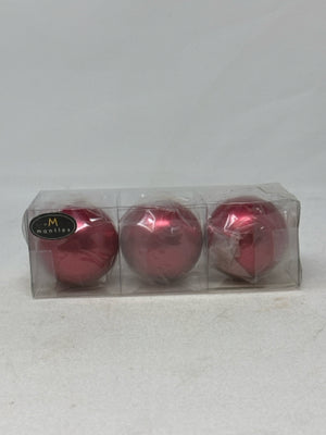 Package of 3 Small Red Ball Candles