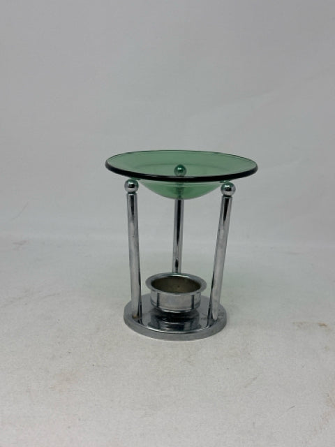 Silver & Glass Candle Warmer