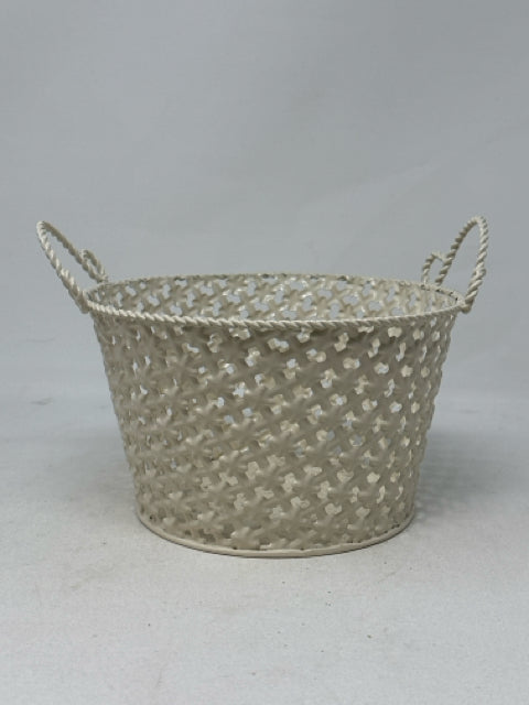 Cream Metal Pot