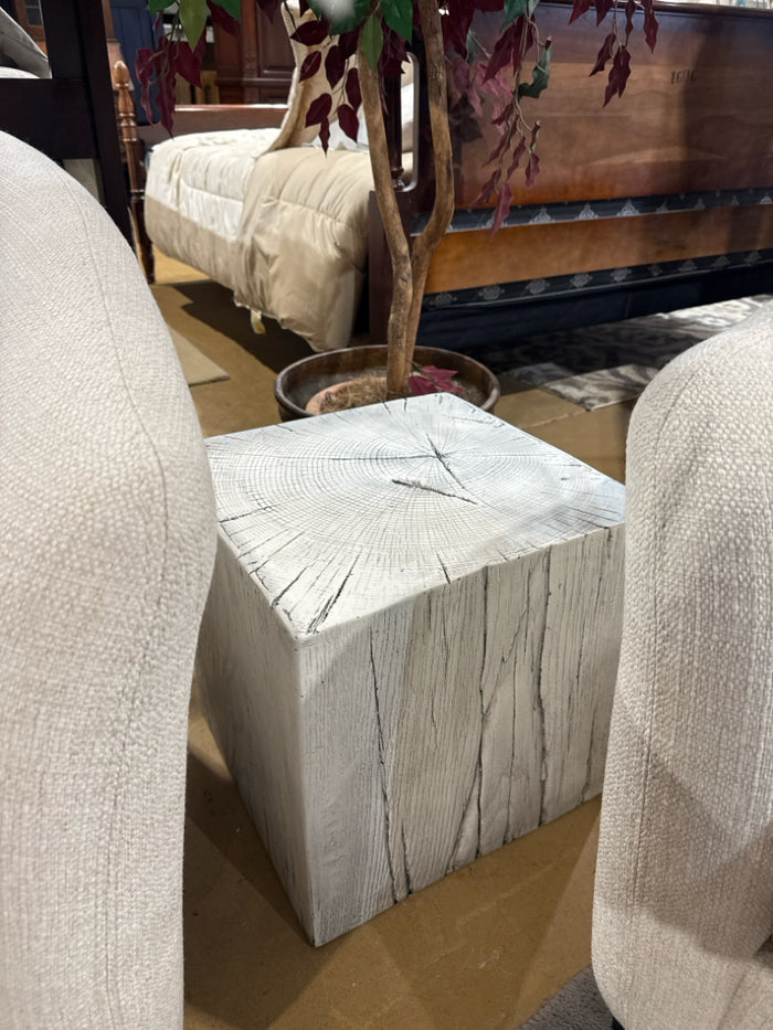 Ceramic Faux Log Accent Table [MHF]