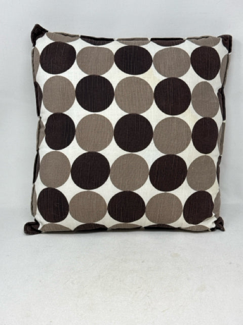 Decorative Brown Circles Pillow