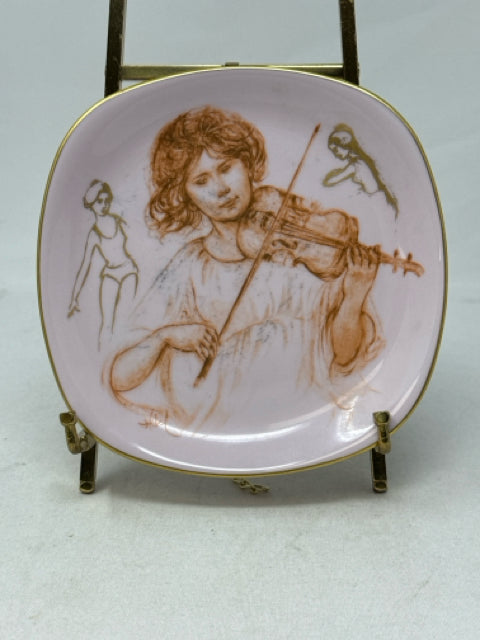 Square Edna Hibel "Allegro" Collector Plate