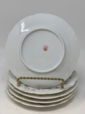 Set of 5 6" Antique Carlsbad Austria Porcelain Dishes