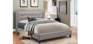 IF 189 Grey Linen bed W/Studs [NEW]