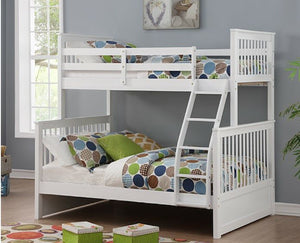 IF 122-W Single/Double Bunk Bed White [NEW]