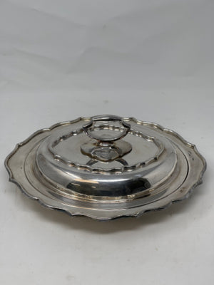 Silver Plated Covered Oval Entree Dish