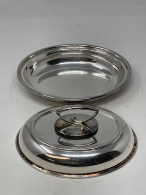 Silver Plated Oval Covered Serving Dish