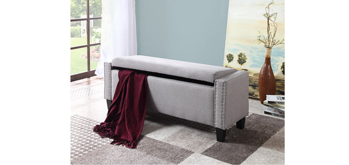 IF 6250 Storage Bench W/Nailheads Available 3-Colours [NEW]