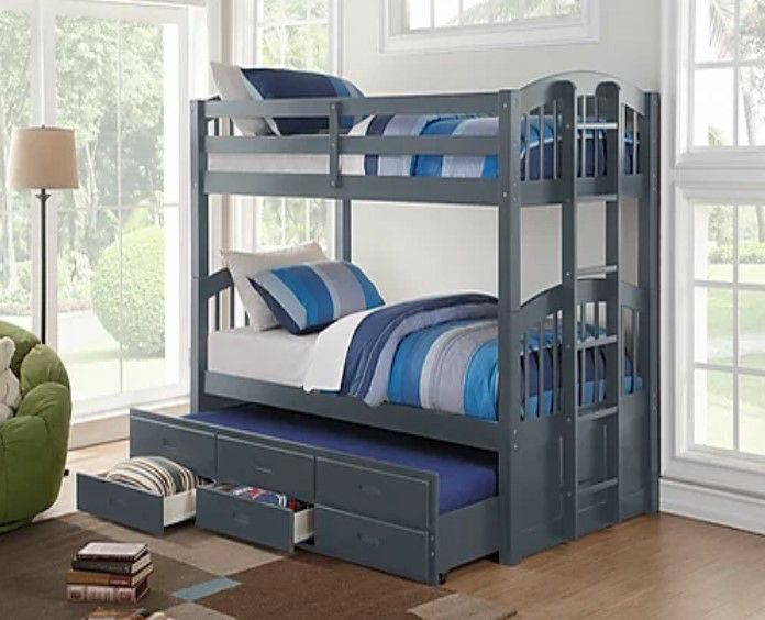 IF 1841 Single/Single Bunk Bed Grey [NEW]