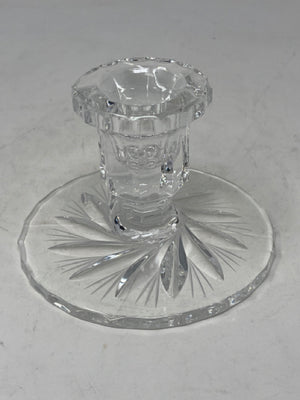 3" Pinwheel Crystal Candle Holder